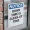 Signmission Down Time Is Clean-Up Time, 10 in W x Rectangle, Vinyl Decal OS-2PACK-NS-D-1014-V-11539 - alternate 2
